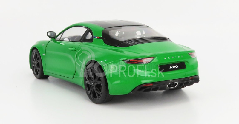 Solido Renault Alpine A110 Pure Coupe 2021 - Čierne disky 1:18 Green Met