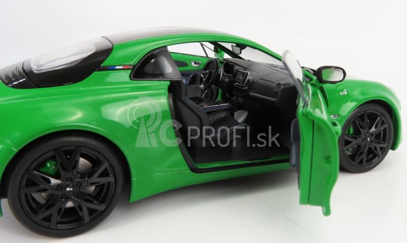 Solido Renault Alpine A110 Pure Coupe 2021 - Čierne disky 1:18 Green Met