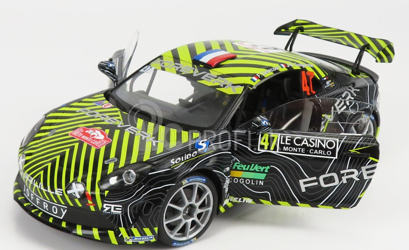 Solido Renault Alpine A110 Rally N 47 Rally Montecarlo 2022 F.delecour - J.r.guigonnet 1:18 Čierna zelená