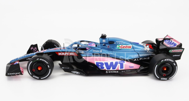 Solido Renault F1 A522 Team Alpine Bwt N 14 Monaco Gp 2022 Fernando Alonso 1:18 Modrá Ružová