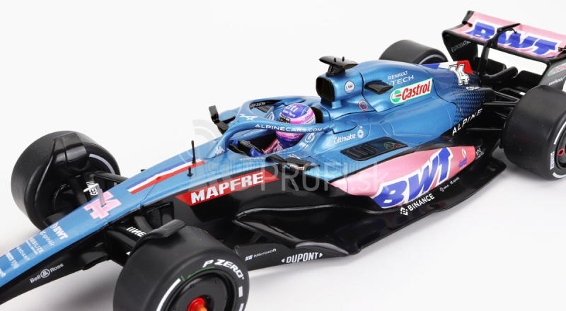 Solido Renault F1 A522 Team Alpine Bwt N 14 Monaco Gp 2022 Fernando Alonso 1:18 Modrá Ružová