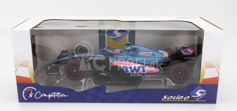 Solido Renault F1 A522 Team Alpine Bwt N 31 Australian Gp 2022 Esteban Ocon 1:18 Modrá Ružová