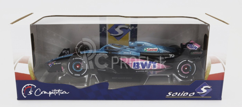 Solido Renault F1 A523 Team Bwt Alpine Press Launch Livery N 10 Pierre Gasly - N 31 Esteban Ocon 2023 1:18 Modrá čierna ružová