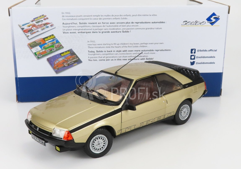 Solido Renault Fuego Gts Turbo Coupe 1980 1:18 Zlato