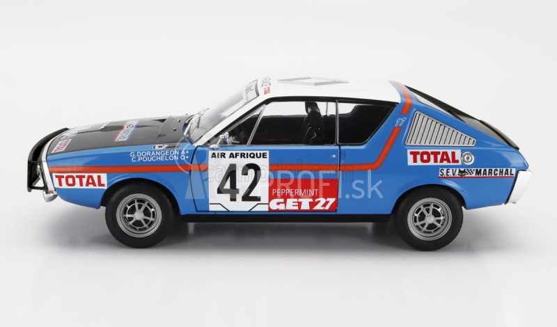 Solido Renault R17 Mk1 N 42 Rally Abidjan Nice 1976 1:18 Modrá