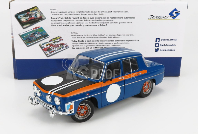 Solido Renault R8 Gordini 1300 1967 1:18 Svetlo modrá oranžová