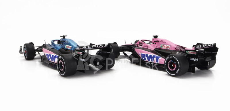 Solido Renault Set 2x F1 A523 Team Bwt Alpine Press Launch Livery N 10 Pierre Gasly - N 31 Esteban Ocon 2023 1:18 Modrá čierna ružová