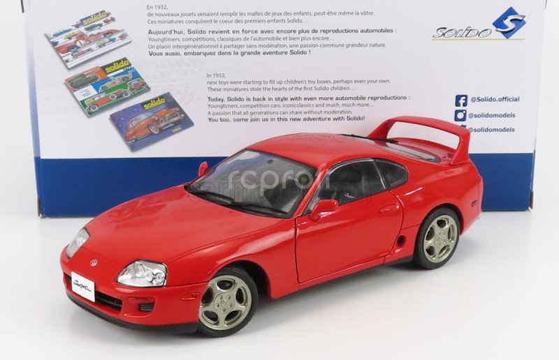 Solido Toyota Supra Mkiv (a80) Coupe 1993 1:18 Červená