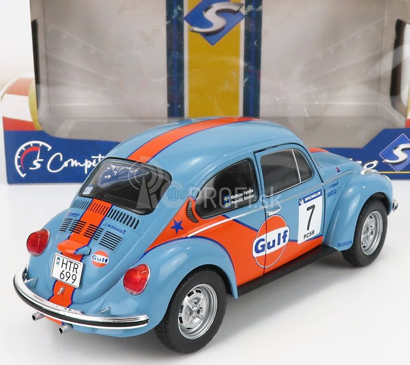 Solido Volkswagen Beetle 1303 Team Gulf N 7 Rally Colds Balls 2019 1:18 Light Blue Orange