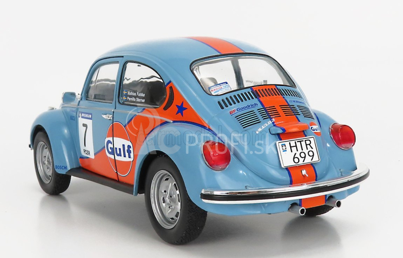 Solido Volkswagen Beetle 1303 Team Gulf N 7 Rally Colds Balls 2019 1:18 Light Blue Orange