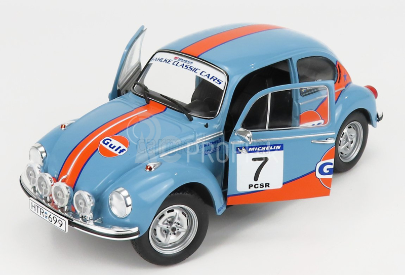 Solido Volkswagen Beetle 1303 Team Gulf N 7 Rally Colds Balls 2019 1:18 Light Blue Orange