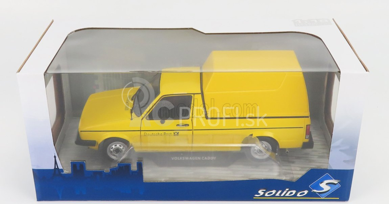 Solido Volkswagen Caddy Pick-up Mki Closed Van Poste 1982 1:18 Žltá