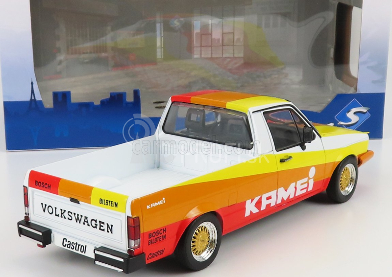 Solido Volkswagen Caddy Pick-up Mki Kamei Tribute 1982 1:18 oranžová žltá červená