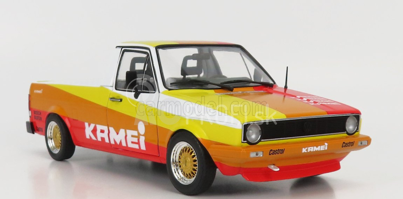 Solido Volkswagen Caddy Pick-up Mki Kamei Tribute 1982 1:18 oranžová žltá červená