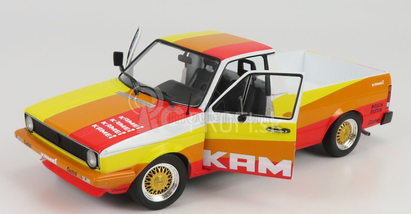 Solido Volkswagen Caddy Pick-up Mki Kamei Tribute 1982 1:18 oranžová žltá červená