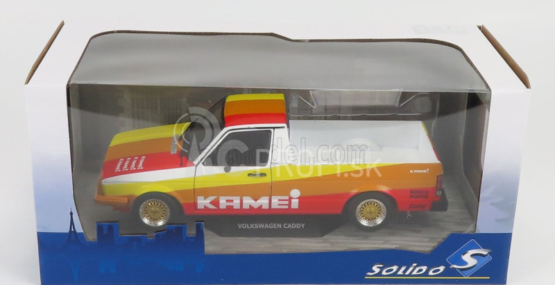 Solido Volkswagen Caddy Pick-up Mki Kamei Tribute 1982 1:18 oranžová žltá červená