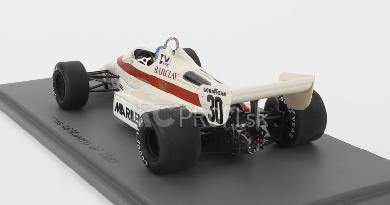 Spark-model Arrows F1 A6 N 30 Monaco Gp 1983 Chico Serra 1:43 Biela červená