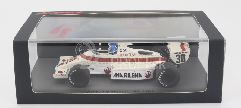 Spark-model Arrows F1 A6 N 30 Monaco Gp 1983 Chico Serra 1:43 Biela červená