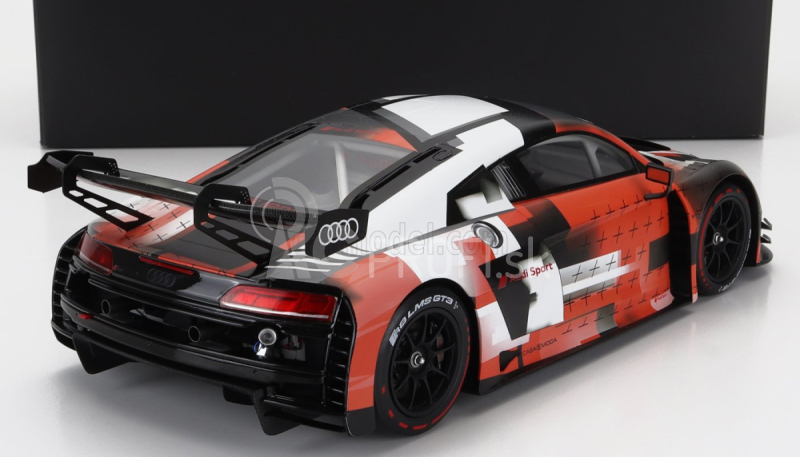 Spark model Audi R8 Lms Gt3 Evo Ii Presentation 2022 1:18 White Red Black