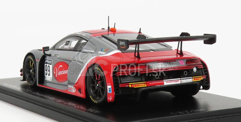 Spark model Audi R8 Lms Gt3 Team Audi Sport Attempto Racing N 99 24h Spa 2021 F.lavergne - M.hofer - A.aka 1:43 Grey Red