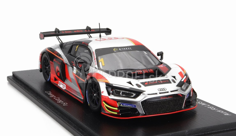 Spark model Audi R8 Lms Gt3 Team Faw Audi Racing Team N 1 Gt Cup Macau 2022 Cheng Cong Fu 1:43 White Orange Black