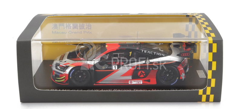 Spark model Audi R8 Lms Gt3 Team Faw Audi Racing Team N 1 Gt Cup Macau 2022 Cheng Cong Fu 1:43 White Orange Black