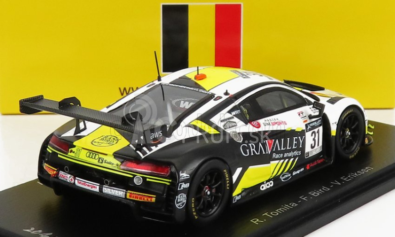 Spark-model Audi R8 Lms Gt3 Team Wrt N 31 24h Spa 2021 R.tomita - F.bird - V.eriksen 1:43 Biela Čierna Žltá