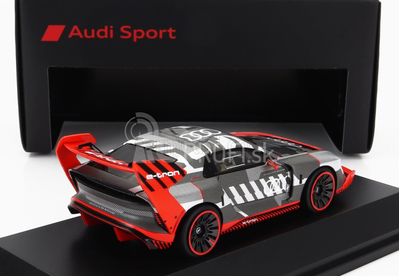 Spark model Audi S1 E-tron Quattro N 0 Prezentácia 2023 1:43 Strieborná červená čierna