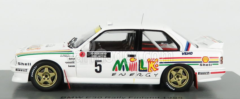 Spark-model BMW radu 3 M3 (e30) N 5 Rally 1000 Lakes 1988 A.vatanen - B.berglund 1:43 Biela