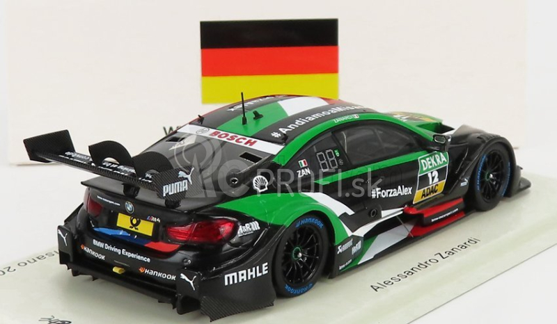 Spark-model BMW radu 4 M4 Bmw Team Rmg N 12 Driving Experience Misano Taliansko 2018 A.zanardi 1:43 Black Red White