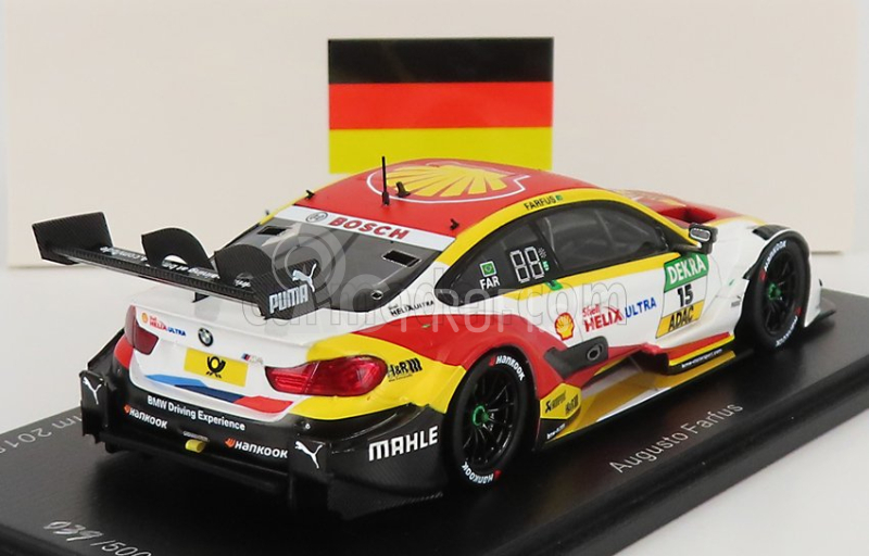 Spark-model BMW radu 4 M4 Bmw Team Rmg N 15 Dtm Hockenheim 2018 A.farfus 1:43 Biela červená žltá