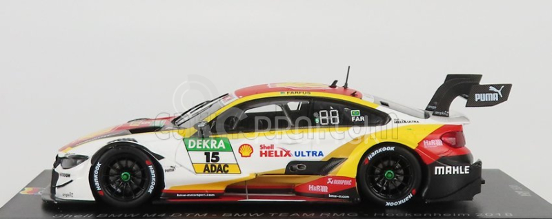 Spark-model BMW radu 4 M4 Bmw Team Rmg N 15 Dtm Hockenheim 2018 A.farfus 1:43 Biela červená žltá