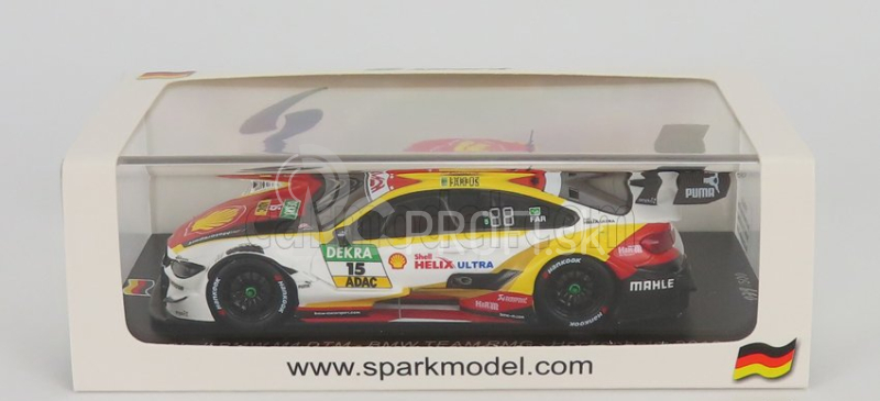 Spark-model BMW radu 4 M4 Bmw Team Rmg N 15 Dtm Hockenheim 2018 A.farfus 1:43 Biela červená žltá