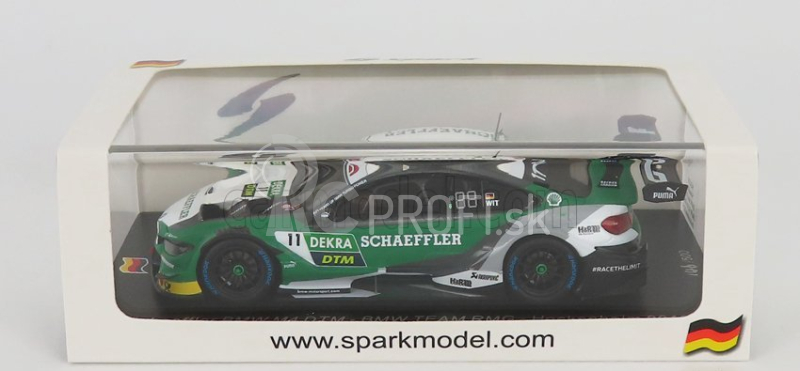 Spark-model BMW radu 4 M4 Schaeffler Team Rmg N 11 Hockenheim Dtm 2019 M.wittmann 1:43 Zelená Biela