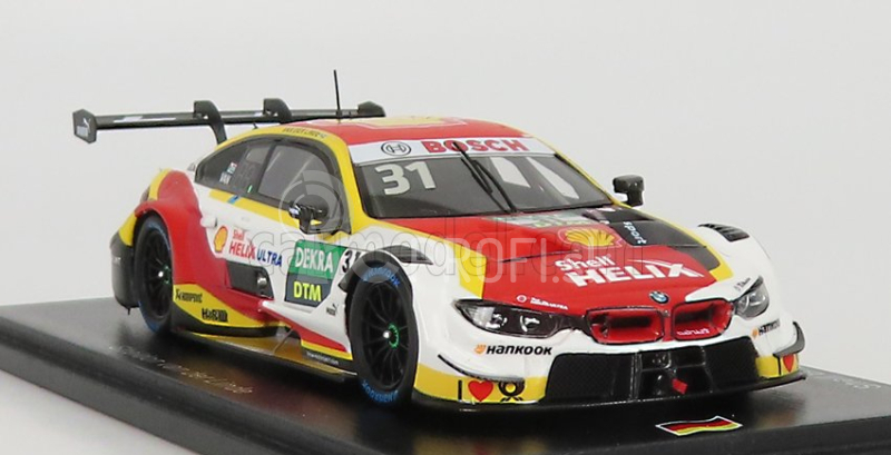 Spark-model BMW radu 4 M4 Shell Team Rbm N 31 Hockenheim Dtm 2019 S.van Der Linde 1:43 Biela žltá červená