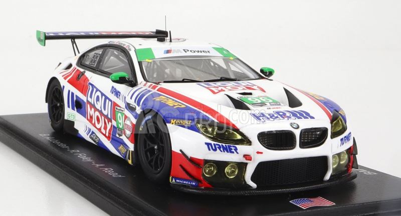 Spark-model BMW radu 6 M6 Gt3 Team Turner Motorsport N 96 12h Sebring 2021 B.auberlen - R.foley - A.read 1:43 Biela