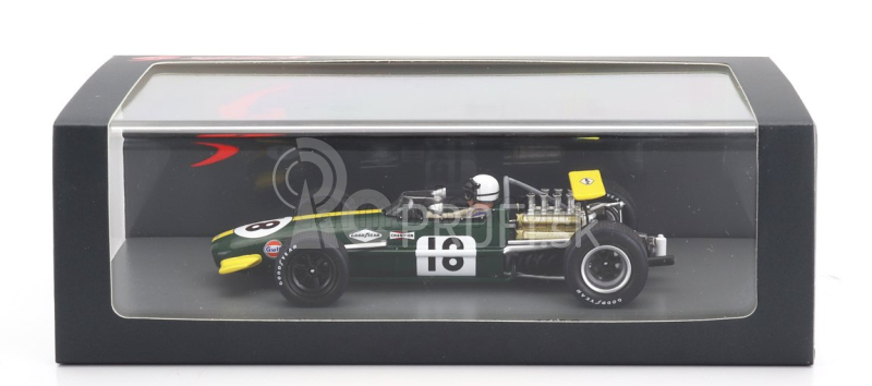 Spark-model Brabham F1 Bt26 N 18 Belgium Gp 1968 Jack Brabham 1:43 Zeleno-žltá