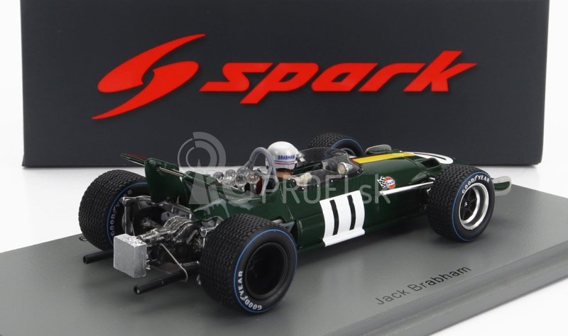 Spark-model Brabham F1 Bt26a N 11 Dutch Gp 1969 J.brabham 1:43 Zeleno-žltá