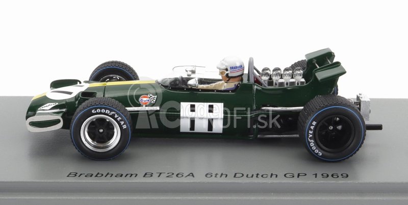 Spark-model Brabham F1 Bt26a N 11 Dutch Gp 1969 J.brabham 1:43 Zeleno-žltá