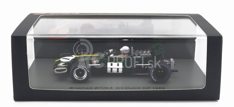 Spark-model Brabham F1 Bt26a N 11 Dutch Gp 1969 J.brabham 1:43 Zeleno-žltá