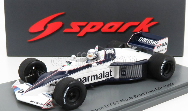 Spark-model Brabham F1 Bt52 N 6 Brazilian Gp 1983 Riccardo Patrese 1:43 Biela modrá