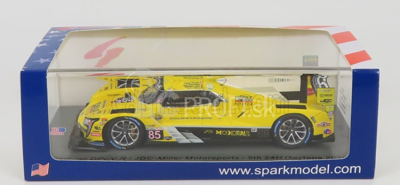 Spark-model Cadillac Dpi-v.r Team Jdc-miller Motorsport N 85 5. 24h Daytona 2020 J.piedrahita - M.leist - C.miller - T.vautier 1:43 Yellow Black