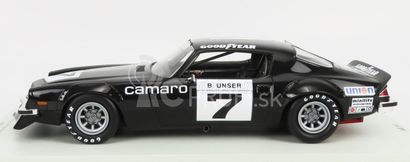 Spark-model Chevrolet Camaro Coupe N 7 Winner Iroc Michigan 1974 B.unser - Con Vetrina - S vitrínou 1:18 Black