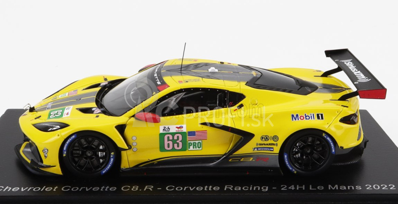 Spark-model Chevrolet Corvette C8.r 5.5l V8 Team Corvette Racing N 63 24h Le Mans 2022 A.garcia - J.taylor - N.catsburg 1:43 Yellow