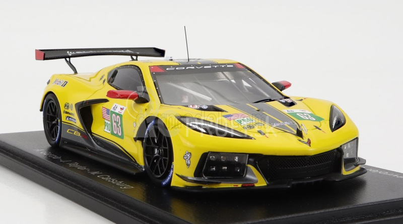 Spark-model Chevrolet Corvette C8.r 5.5l V8 Team Corvette Racing N 63 24h Le Mans 2022 A.garcia - J.taylor - N.catsburg 1:43 Yellow