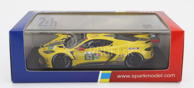 Spark-model Chevrolet Corvette C8.r 5.5l V8 Team Corvette Racing N 63 24h Le Mans 2022 A.garcia - J.taylor - N.catsburg 1:43 Yellow