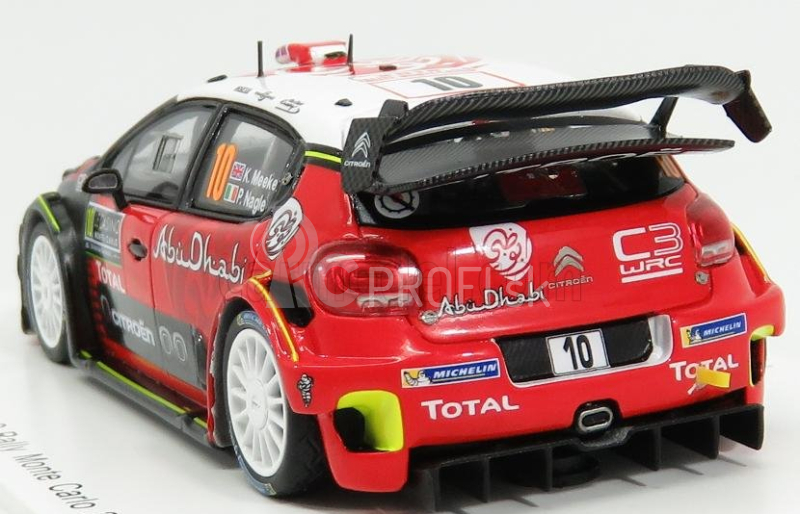 Spark-model Citroen C3 Wrc Team Citroen Total Abu Dhabi Wrt N 10 Rally Montecarlo 2018 K.meeke - P.nagle 1:43 Červená Biela