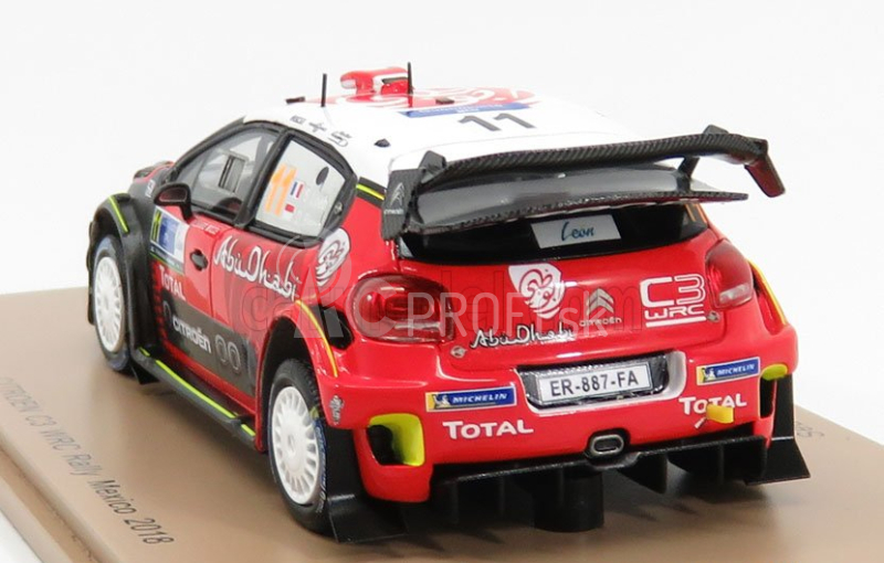 Spark-model Citroen C3 Wrc Team Citroen Total Abu Dhabi Wrt N 11 Rally Mexico 2018 S.loeb - D.elena 1:43 Červená čierna biela