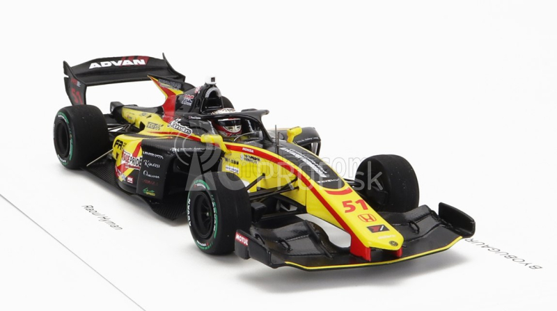 Spark-model Dallara Sf23 Honda M-tec Hr-417e Team B-max Racing N 51 Super Formula Season 2023 Raoul Hyman 1:43 Yellow Red Black