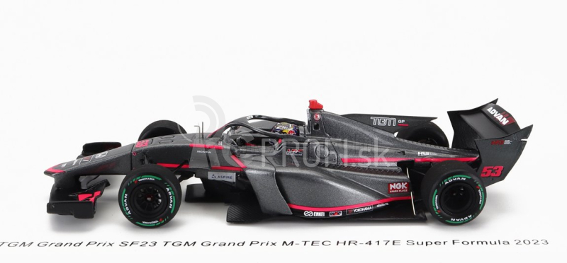 Spark-model Dallara Sf23 Honda M-tec Hr-417e Team Tgm Grand Prix N 53 Super Formula Sezóna 2023 Toshiki Oyu 1:43 Sivá červená